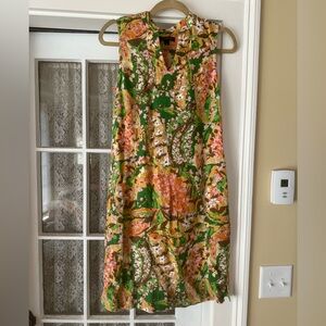 Lands End linen shift dress.  Size 4